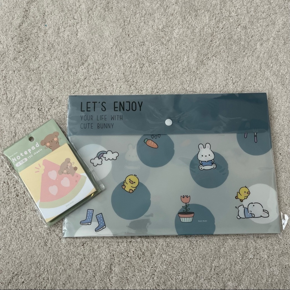 Japanese Stationary Folder and Notepad Set